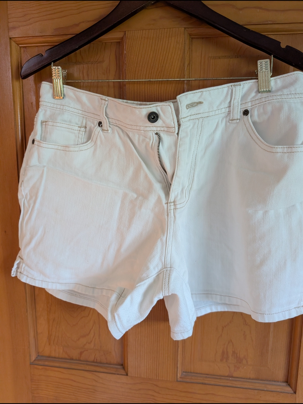 St. John's Bay White Denim Jean Shorts